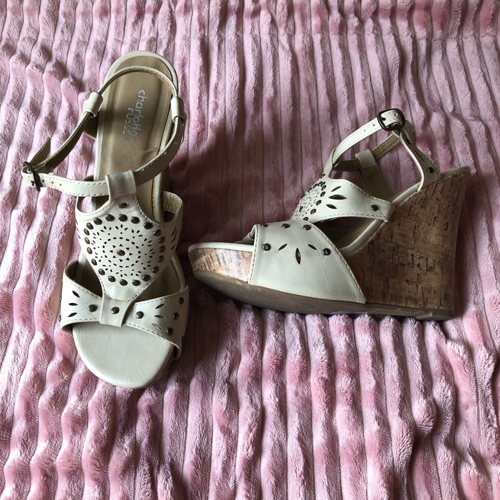 Charlotte Russe cork wedge heels